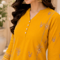 Pehnari Noor-E-Zard | Stitched 2-Piece Premium Lawn Embroidered Suit with White Shalwar – Ready to Wear