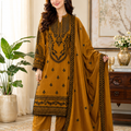PEHNARI Desert Royale | Luxury 3-Piece Embroidered Mustard Suit