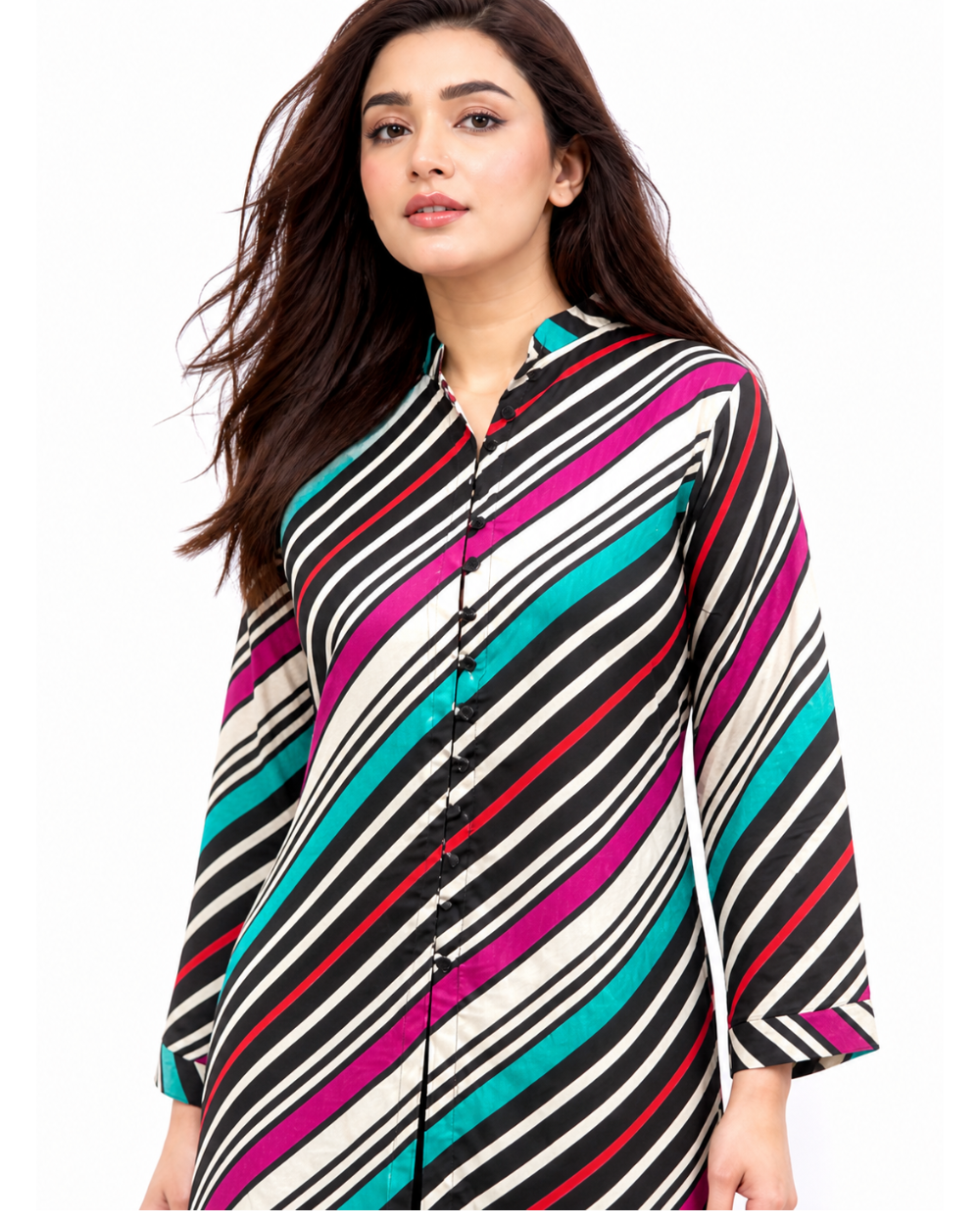 PEHNARI Lawn 2 Piece Stitched – Prism Stripe Contemporary Collection