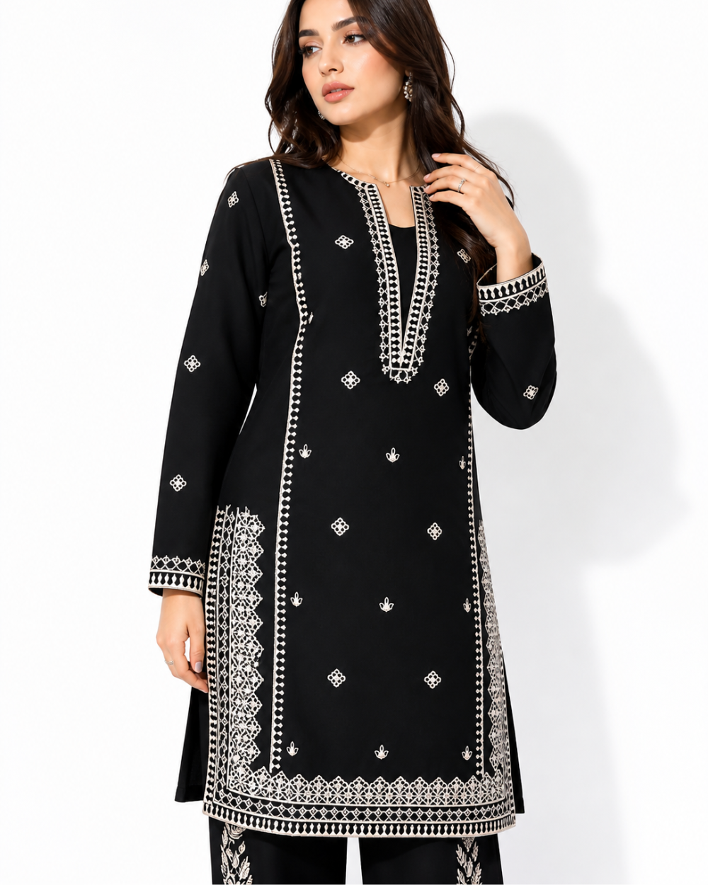 PEHNARI Lawn 2 Piece Stitched – Midnight Onyx Embroidered Collection